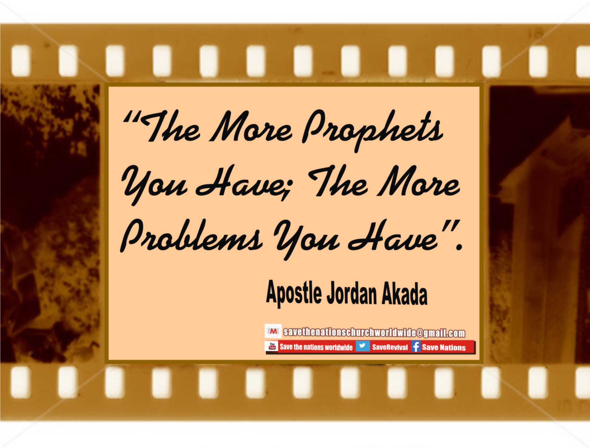 AVOIDING THE TRAP OF OLD PROPHETS